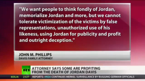 Jordan Davis – RT America Covers Case – Groups profiting from Jordan Davis death